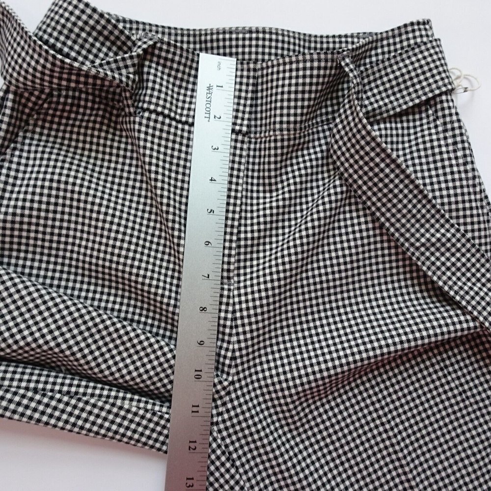 NWT JOIE Belted Gingham Pants Trousers High Waist Fashion Career Designer 4 - Picture 11 of 12
